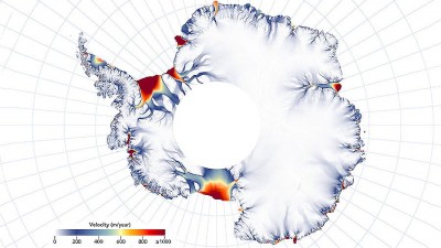Карта таяния ледников Антарктиды